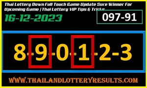 Thai Lottery Down Full Touch Game Winner Tips 16.12.2023